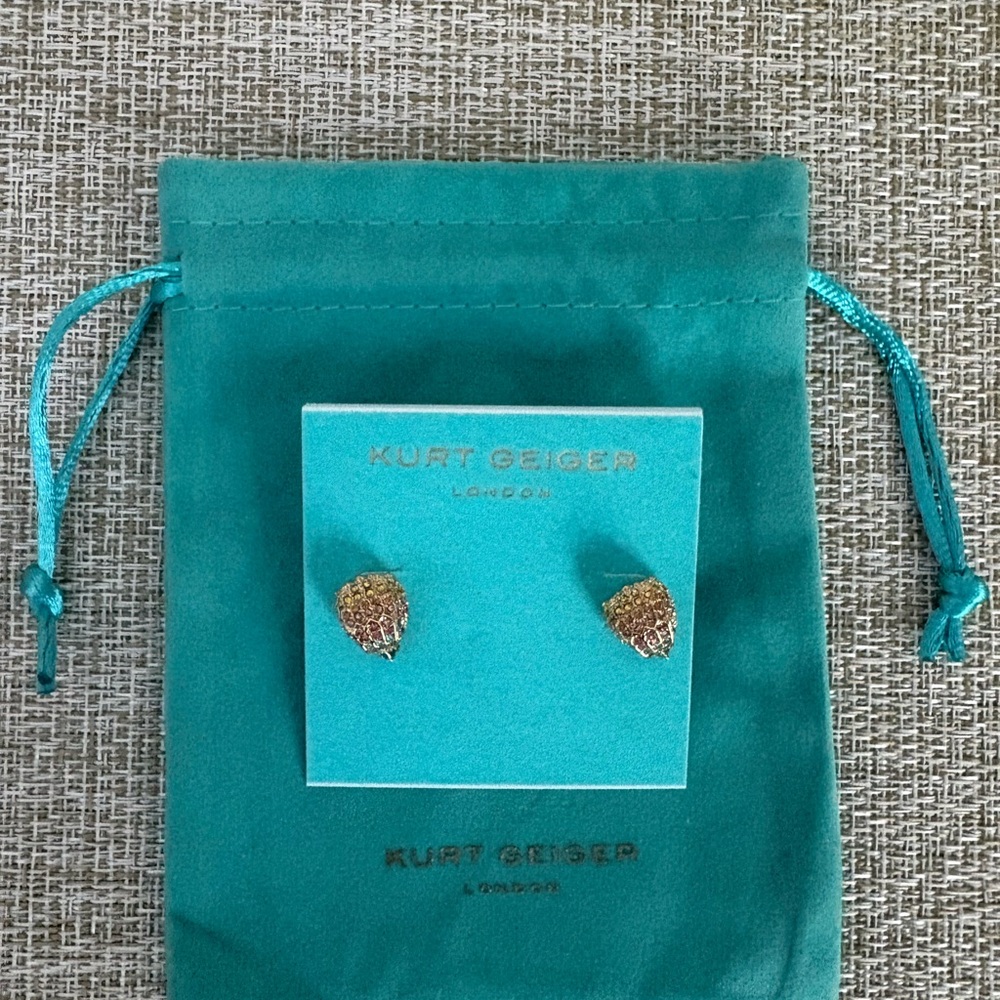 Kurt Geiger Gold Tone Stud Earrings